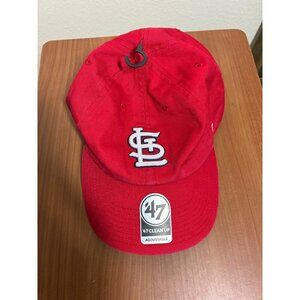 NWT MLB St. Louis Cardinals Baseball Cap Hat '47 Clean Up Adjustable Red